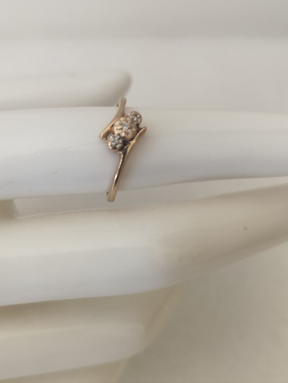 Vintage Diamond 10k P CTR Gold Yellow Women’s Ring - Gold